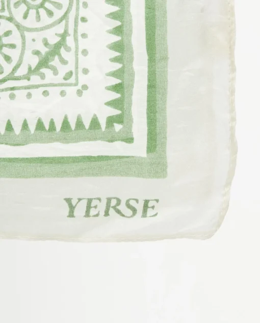 YERSE Pañuelo Seda verde Sale