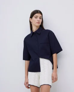 YERSE Short punto contraste blanco roto Discount