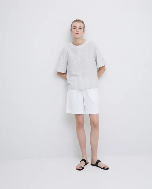 YERSE Shorts bolsillos plastrón blanco Best