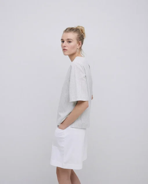YERSE Shorts bolsillos plastrón blanco Best