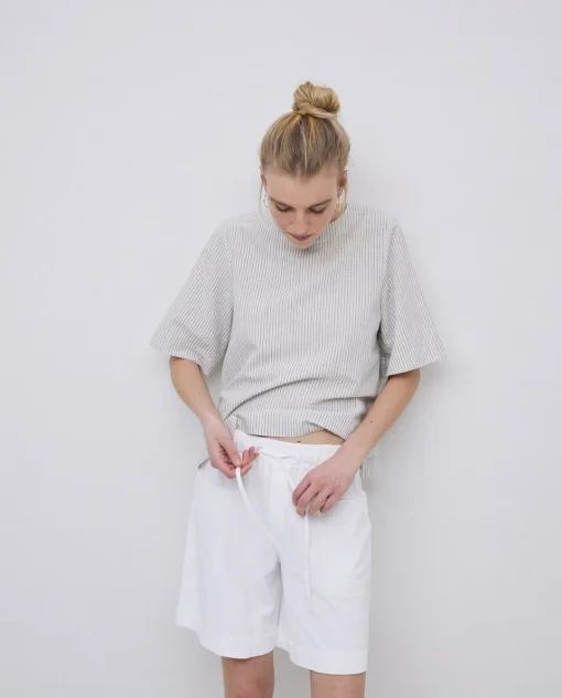 YERSE Shorts bolsillos plastrón blanco Best