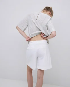 YERSE Shorts bolsillos plastrón blanco Best