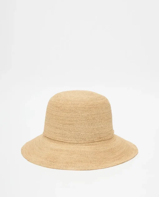 YERSE Sombrero handmade rafia camel Discount