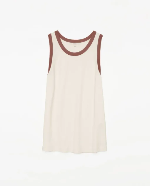 YERSE Top contraste en vivos crudo Sale