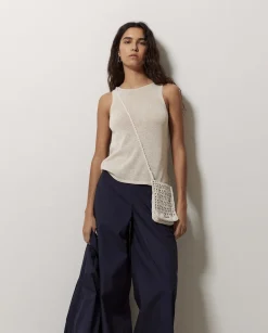 YERSE Top escote redondo crudo Discount