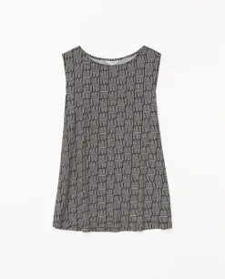 YERSE Top geométrico negro Outlet