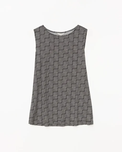 YERSE Top geométrico negro Outlet