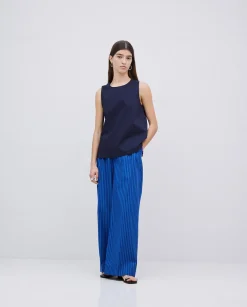 YERSE Top popelín azul oscuro Fashion