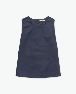 YERSE Top popelín azul oscuro Fashion