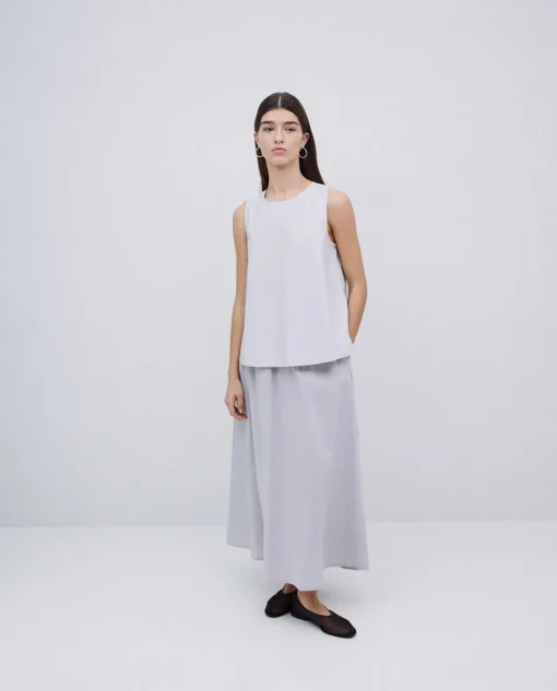 YERSE Top popelín gris Online