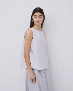 YERSE Top popelín gris Online