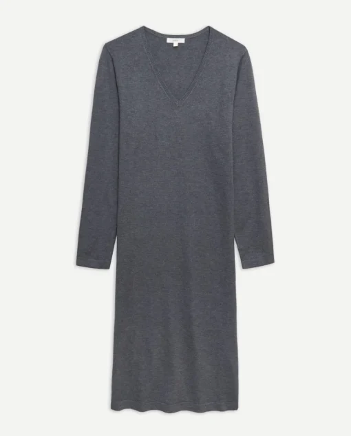 YERSE Vestido de punto antracita Best