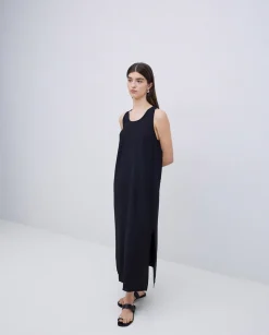 YERSE Vestido largo sin mangas negro New