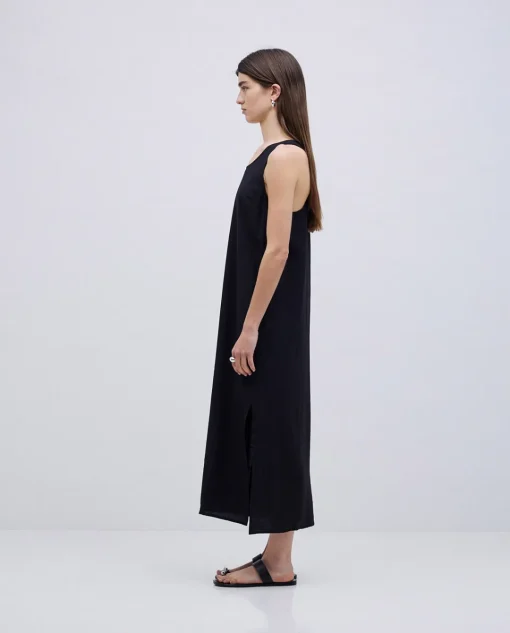 YERSE Vestido largo sin mangas negro New