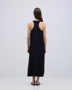 YERSE Vestido largo sin mangas negro New