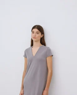 YERSE Vestido midi manga japonesa gris Clearance