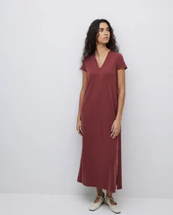 YERSE Vestido midi manga japonesa granate Best