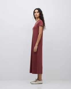 YERSE Vestido midi manga japonesa granate Best
