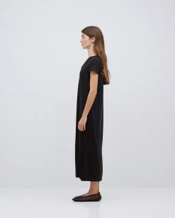 YERSE Vestido midi manga japonesa negro Outlet