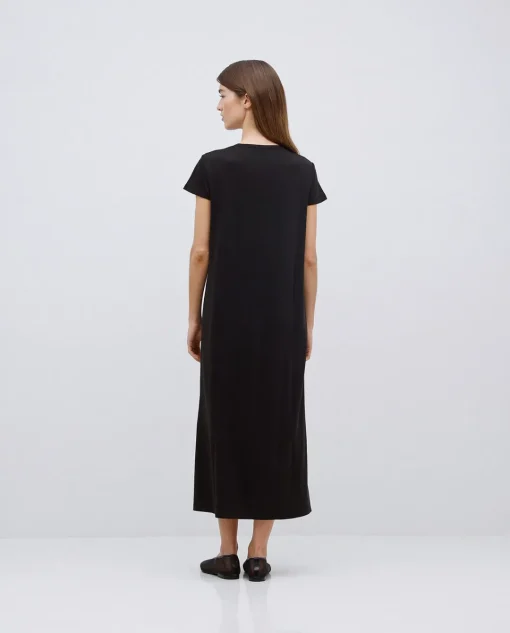 YERSE Vestido midi manga japonesa negro Outlet